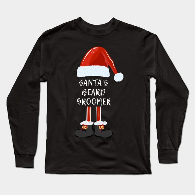 Santa's Beard Groomer | Christmas Humor Long Sleeve T-Shirt by RusticWildflowers